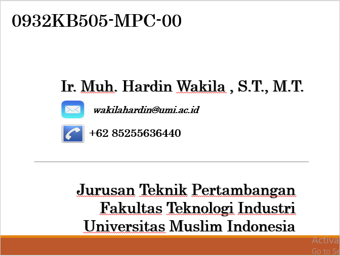 2KB505-05-C5 METODE PERHITUNGAN CADANGAN