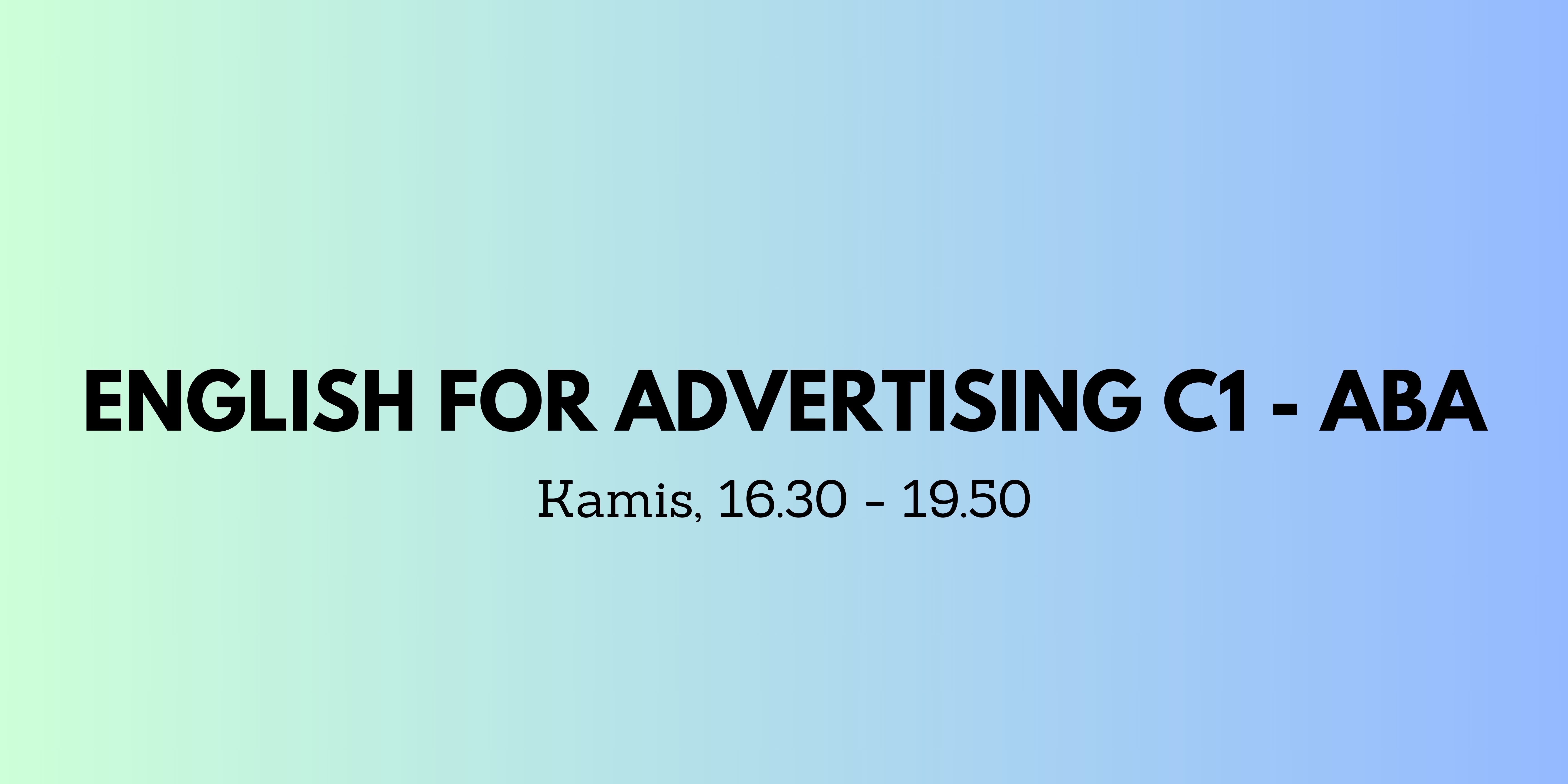 18643IP510-2023/2024-C1 English for Advertising