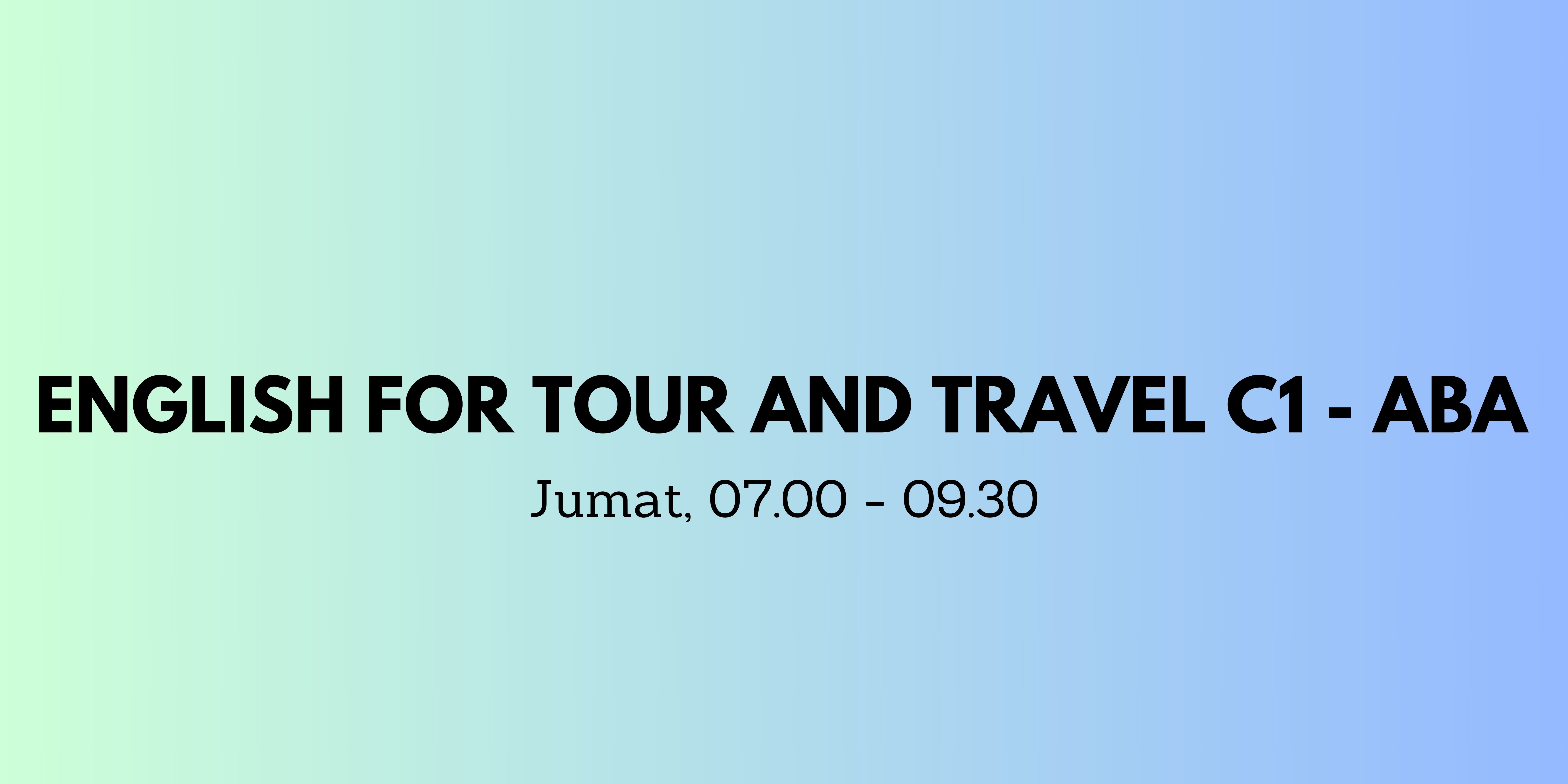 18643IP511-2023/2024-C1 English for Tour and Travel