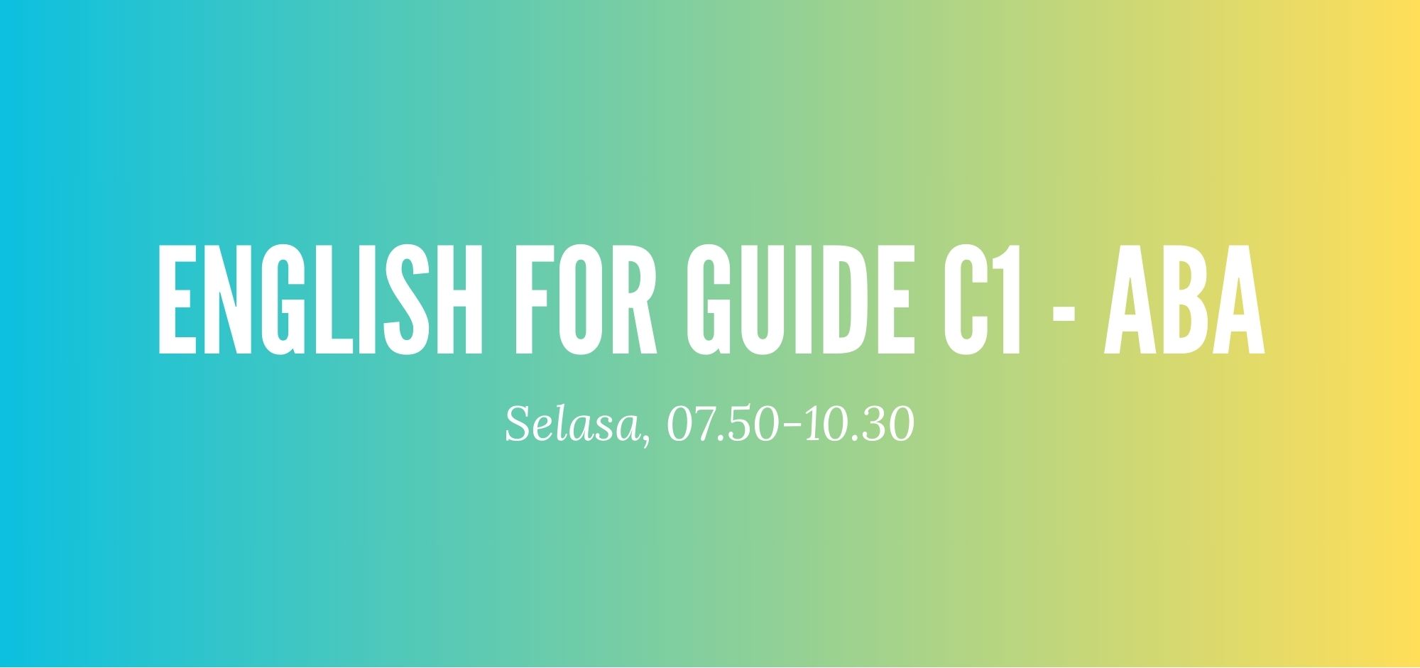 18643IP411- 2023/2024-C1 English for Guide