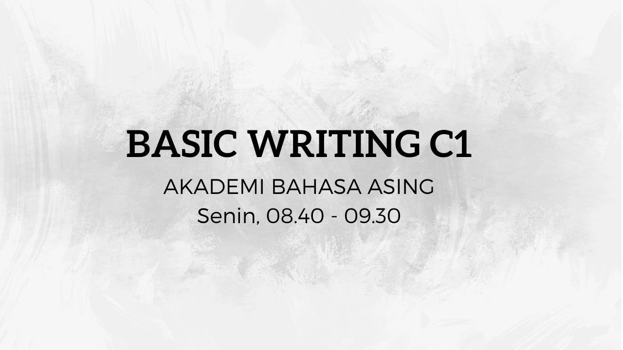 18642IK109-2024/2025-C1 Basic Writing