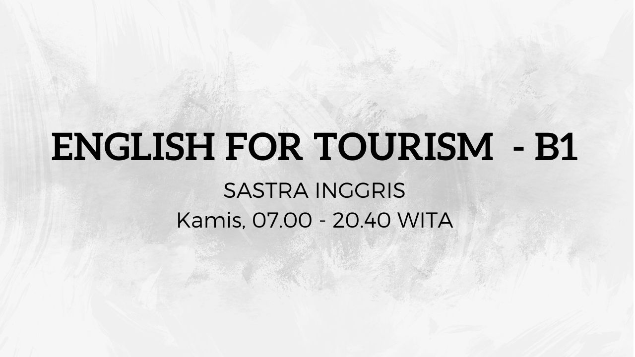 18613IP312-2024/2025-B1 English for Tourism