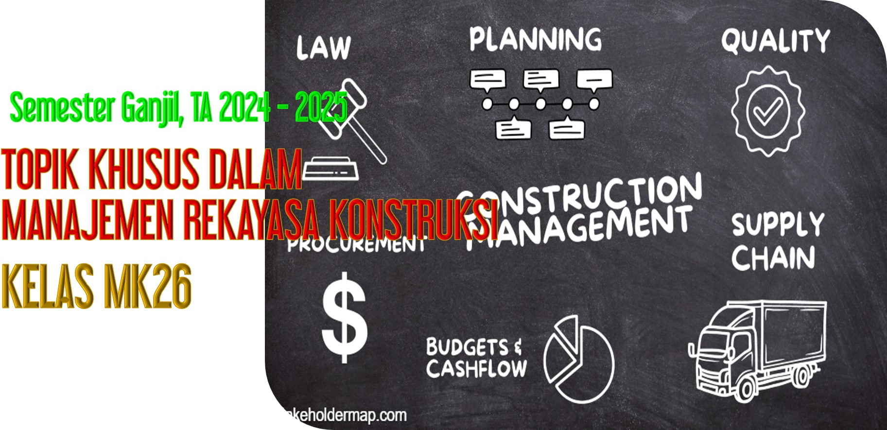 TA 2024-2025, GANJIL - 3TS2115 - TOPIK KHUSUS DALAM MANAEMEN REKAYASA KONSTRUKSI - KELAS MK26