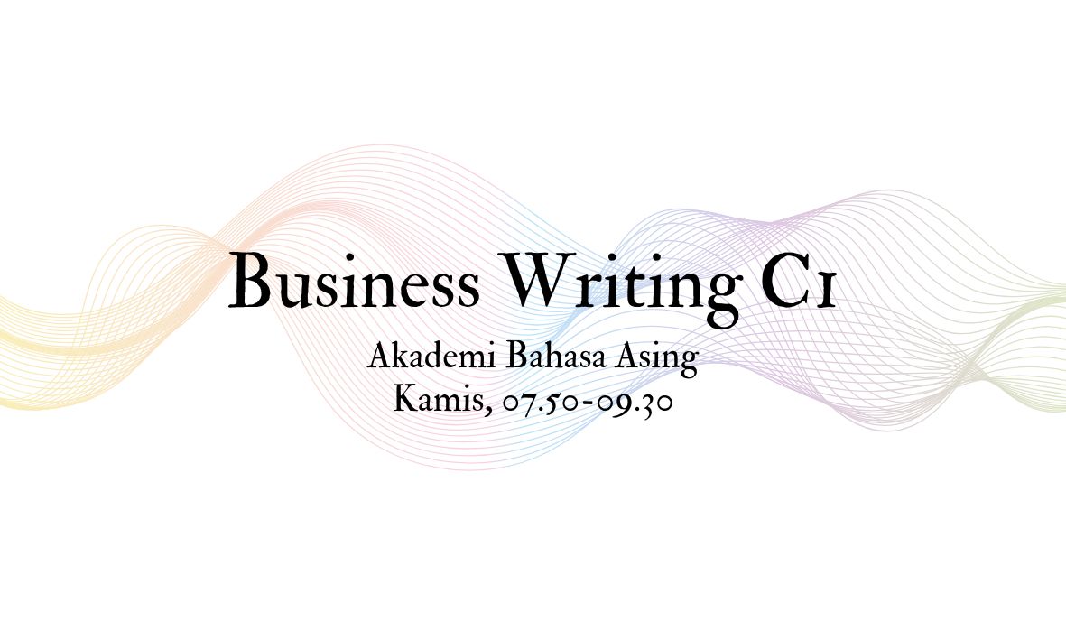 18642IK208-2024/2025-C1 Business Writing