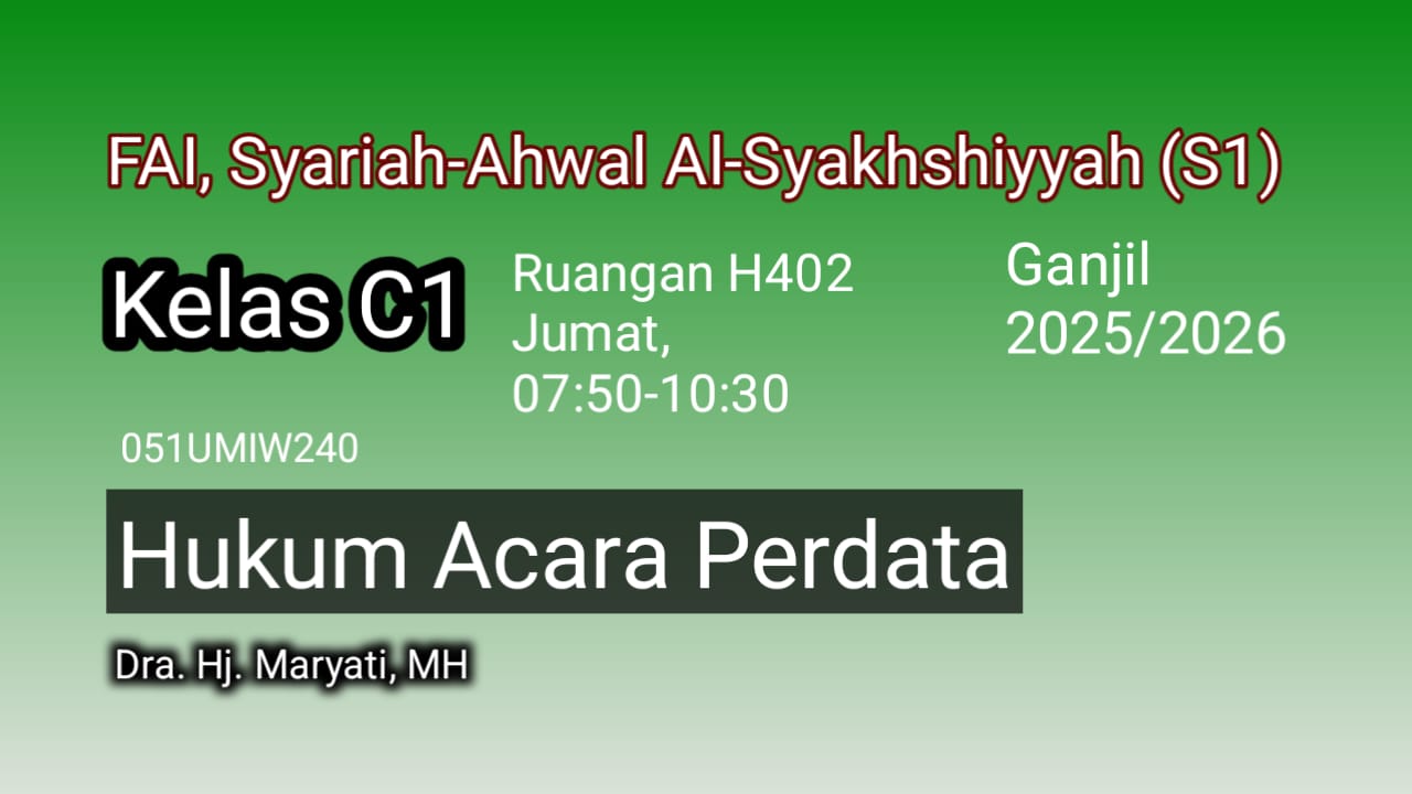 051UMIW240-2025/2026-HUKUM ACARA PERDATA/PA-C1