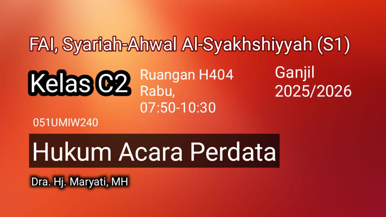 051UMIW240-2025/2026-HUKUM ACARA PERDATA/PA-C2